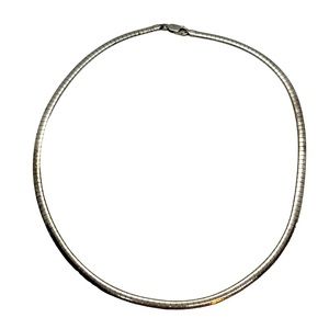 Vintage sterling silver Omega chain necklace 18”